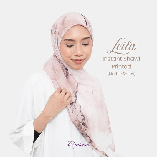 Instant Shawl Printed - Leila ( Marble Series )